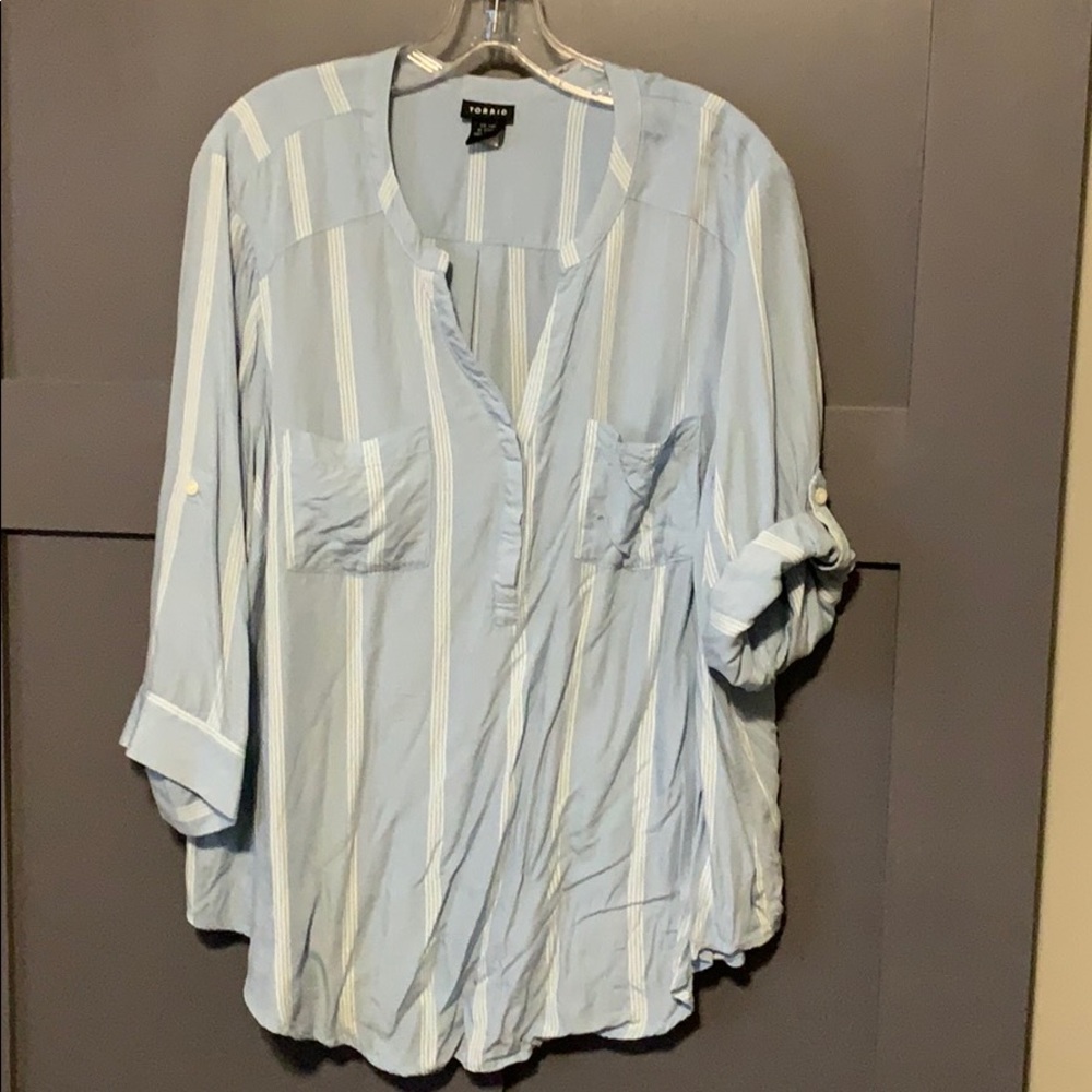 Torrid striped blouse